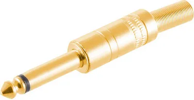 Produktbild von Klinkenstecker Mono 6,3mm Metall, vergoldet