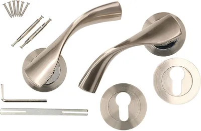 Zdjęcie produktu dla KOTARBAU® zestaw klamek 127mm chrom nikiel PZ wkladka bebenkowa uniwersalny