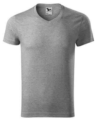 Zdjęcie produktu dla Malfini - T-shirt męskie, dekolt V, krój slim fit, model PP11508 (rozmiar S), kolor: ciemnoszary