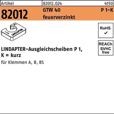 Produktbild von Ausgleichscheibe R 82012 GTW 40 P1 M 24 / 12,0 feuerverzinkt