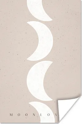 Produktbild von MuchoWow® Poster Mond - Pastell - Text - Zitate 120x180 cm - Kunstposter