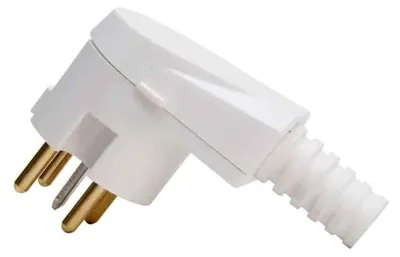 Produktbild von Perilex-Winkelstecker, weiß, für den Anschluss von Kochplatten, Herden und Öfen