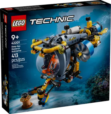 Produktbild von LEGO® Technic – Tiefseeforscher U-Boot | Realistisches Unterwasserfahrzeug mit Greifarmen & Antrieb - 42201 413 Teile