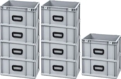 Immagine prodotto di Set risparmio 10x Eurobox NextGen Portable Uno  Germany | A x L x P 22 x 30 x 40 cm | 20 litri | Contenitore Euro, contenitore da trasporto, contenitore impilabile