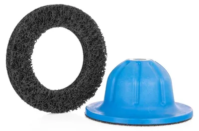 Immagine prodotto di Disco abrasivo per mozzo ruota, per la pulizia di cerchi e pneumatici, smerigliatrice a grana grossa da 150 mm, in carburo di silicio,1/2'' adattatore per avvitatore a batteria