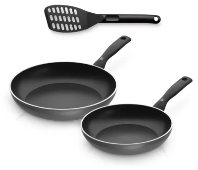 Image de WMF PERMADUR INSPIRE : Ensemble de trois poêles PermaDur Inspire, couleur noire