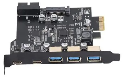 Zdjęcie produktu dla Karta pcie USB 3.2 gen 2 5 portów dla komputera stacjonarnego