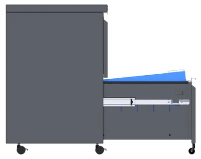 Metall-Aktenschrank 2 Schubladen schwarz unter Schreibtisch