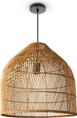 Produktbild von Pendelleuchte Wohnzimmer Boho Korbleuchten Pendellampe Rattan Hängeleuchte
