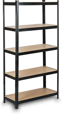 Zdjęcie produktu dla Półka magazynowa 2 w 1, wymiary 150 x 75 x 30 cm, 5 półek, udźwig do 500 kg, idealna do garażu i kuchni