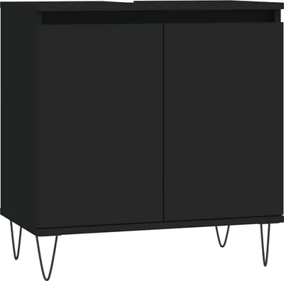 Obrázok produktu pre vidaXL Kúpeľňová skrinka čierna 58x33x60 cm Materiál drevo