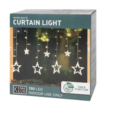 Produktbild von Lichtervorhang Lichterkette Gardienenbeleuchtung Weihnachten Lichter 130 LED Warm Weiß