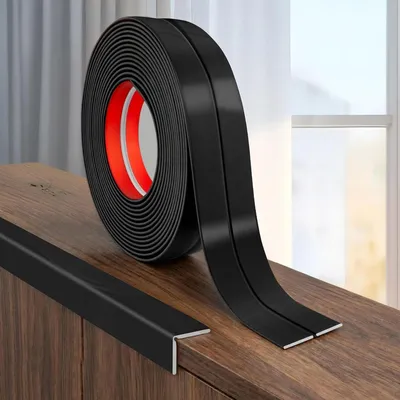 Obrázek produktu pro Flexibilní rohová ochrana – samolepicí, matná černá barva, 16 mm x 9,2 m