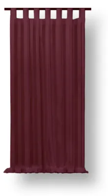 Produktbild von Voile Gardine rot Streifen Dekoschal 140x175 cm halbtransparent Schlaufen Vorhang