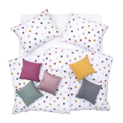 Obrázek produktu pro SCANquilt povlečení KLASIK puntíky multi 100% bavlna 140 x 200/70 x 90 cm