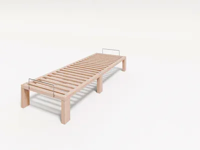 Produktbild von Gigapur G56 Kiefer Massivholzbett 70x210 Überlänge mit Lattenrost