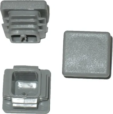 Produktbild von 50 x Lamellenstopfen Vierkantrohrstopfen 25 x 25 mm (Außen) Stopfen GRAU