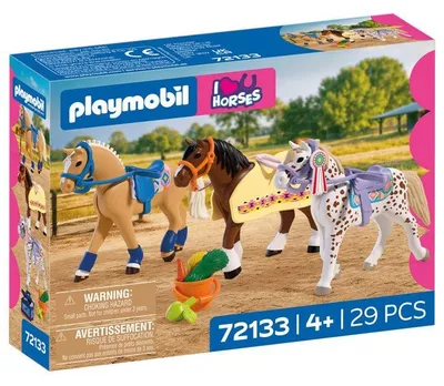 Immagine prodotto di PLAYMOBIL, "Amo i Cavalli" 72133, Set di figurine, Collezione di tre cavalli