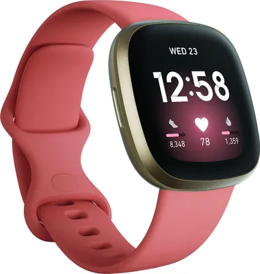 Produktbild von fitbit Versa 3 Smartwatch pink clay/soft gold aluminium