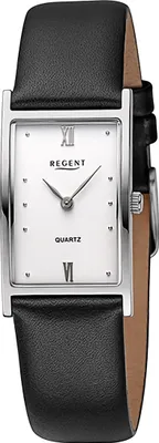 Zdjęcie produktu dla Regent skórzany zegarek damski kwarcowy czarny skórzany pasek D2URF1507