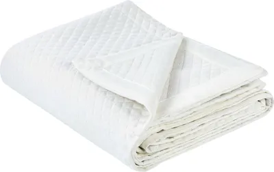Obrázek produktu pro BELIANI Prošívaný přehoz na postel 220 x 240 cm krémová bílá stylová deka ložnice pokoj pro hosty