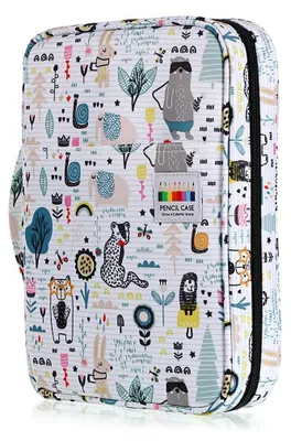 Buntstift-Etui für 166 Stifte, Reißverschluss, Cartoon-Muster
