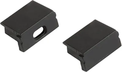 Produktbild von A15 LED Profil Schwarz 2x Endkappen