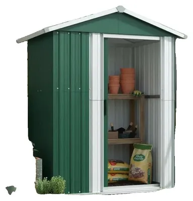 Productafbeelding van Tuinhuis, verzinkt staal, schuifdeur, 126 x 97,5 x 177 cm