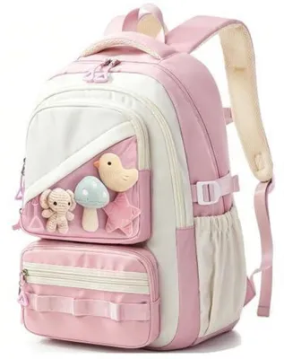 Image de Sac à dos pour filles, adolescent, 25 litres, imperméable, rose, sac de loisirs, idéal pour l'école primaire et le collège