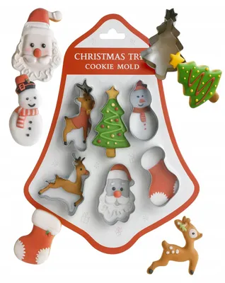 Produktbild von Weihnachts Keksausstecher Plätzchen Ausstecher Lebkuchen 6 Stück