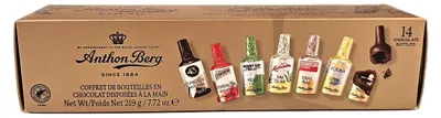 Produktbild von Anthon Berg Chocolate Cocktail Bottles 219g - 14 Cocktailfläschchen aus Schokolade