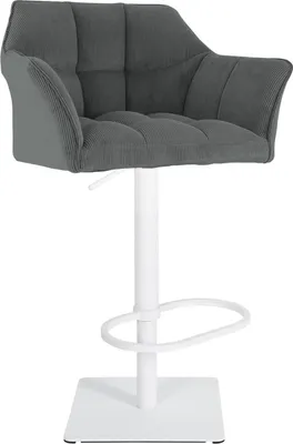 Produktbild von Barhocker Cord - Moderner Barhocker - Edelstahl - Höhenverstellbar, bis 240 kg belastbar, leicht zu montieren