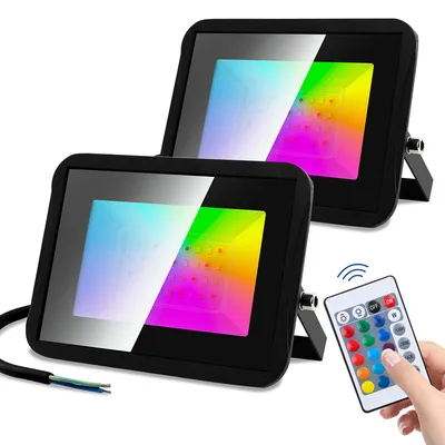 Image de SWANEW 2 projecteurs 30W RGB IP67 Projecteurs à couleurs changeantes pour l'extérieur