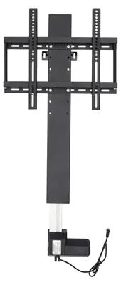 Produktbild von Motorisierter TV-Ständer - Elektrischer TV-Lift - Für 66–145 cm Fernseher - Höhenverstellbar 98–168 cm - Max. 50 kg - Fernbedienung - Aluminiumlegierung - Schwarz
