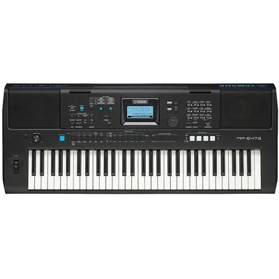 Produktbild von Yamaha PSR-E473 Digital-Keyboard, schwarz – Tragbares, vielseitiges Digital-Keyboard mit 61 anschlagdynamischen Tasten