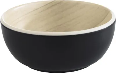 Produktbild von APS 84931 Schale FRIDA, Ø 8,5 cm, Höhe 3,5 cm, Melamin, schwarz/Holzoptik