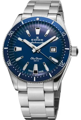 Produktbild von Edox Skydiver Automatic Men's Watch – 80126-3BUM-BUIN – Limited Edition – 42 mm – Blue Dial