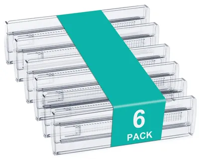 Produktbild von Schubladenteiler Schubladentrenner Organizer - 28,7 bis 50,5 cm - 6 Stück - Transparent - Für Küche und Büro