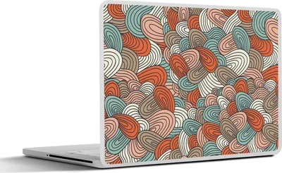 Produktbild von MuchoWow® Laptop Aufkleber Sticker Cover Boho - Muster - Linienkunst - Abstrakt 32.5x23.5 cm - Sticker für Laptop - Selbstklebend