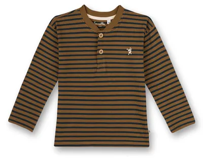 Produktbild von Sanetta Pure Jungen-Langarmshirt braun Ringel 56