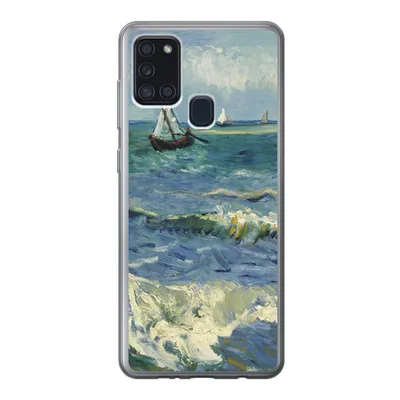 Produktbild von MuchoWow® Handyhülle Schutzhülle Hülle für Samsung Galaxy A21s Meereslandschaft bei Les Saintes-Maries-de-la-Mer - Vincent van Gogh Silikon Softcase Handy Hülle - Hartschale