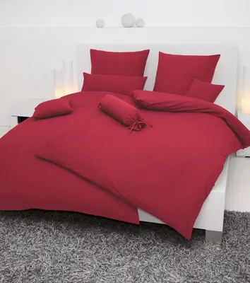 Produktbild von Janine Design Piano Bettwäsche-Garnitur Farbe burgund Größe 155x220 + 80x80 cm