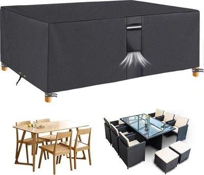 Produktbild von Wasserdichte Gartentischhaube 242x162x90cm, 600D Oxford PVC