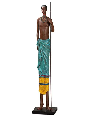 Zdjęcie produktu dla Gilde Skulptur, "Arbore", Mannmotiv, Kunstharz, braun, mehrfarbig, VE 1, L. 12,5 cm, B. 16,5 cm, H. 82,5 cm 51974
