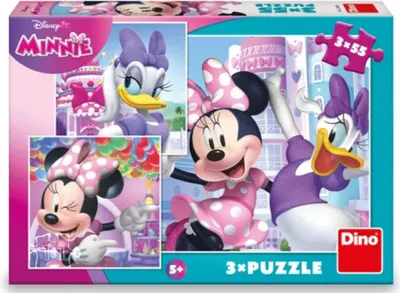 Image de DINO Puzzle Minnie et Daisy 3x55 pièces