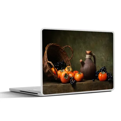 Produktbild von MuchoWow® Laptop Aufkleber Sticker Cover Rustikal - Obst - Korb - Stilleben 30x21 cm - Sticker für Laptop - Selbstklebend