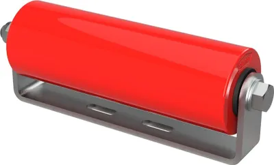 Immagine prodotto di Rullo laterale in poliuretano con supporto rotolo rimorchio per barca zincato SUPROD, 250 mm, rosso