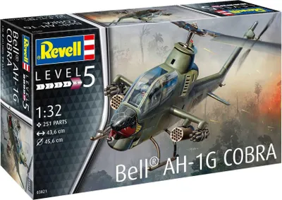 Produktbild von Revell 03821, Hubschraubermodell, Montagesatz, 1:32, Bell AH-1G Cobra, Junge, Kunststoff
