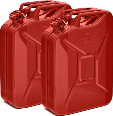 Produktbild von Oxid7® by BW Kraftstoffkanister Metall Benzinkanister 2x 20 Liter - Rot RAL 3000 - UN-Zulassung - Hergestellt in Europa