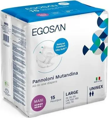 Produktbild von Egosan Vita Soft Maxi Large – 8 Packungen mit je 15 Slipeinlagen